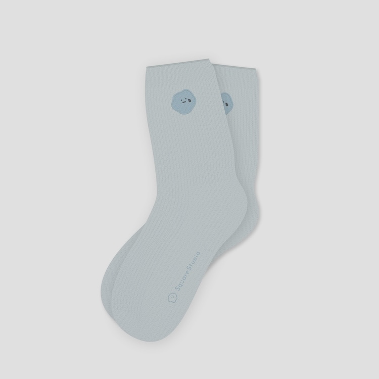 喜怒哀樂 刺繡螺紋襪 小哀