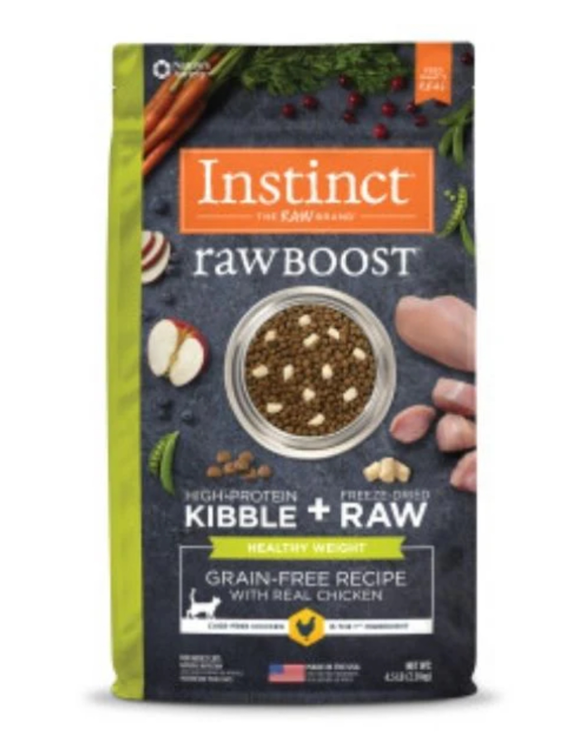 Instinct｜體重控制配方 - 雞肉 | Raw Boost 生肉配方無穀物貓糧 10lb