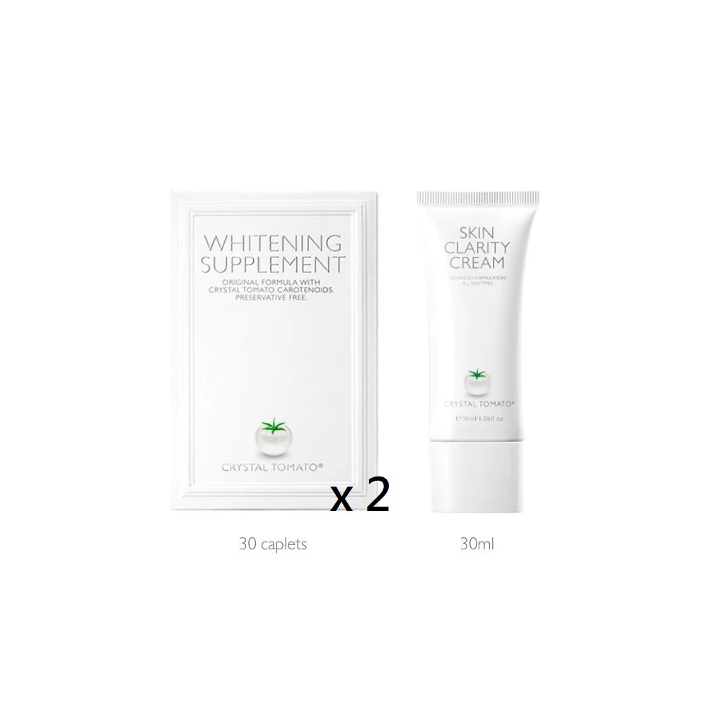 [官方授權電商] CRYSTAL TOMATO新加坡 水晶番茄2盒+淨白霜1條