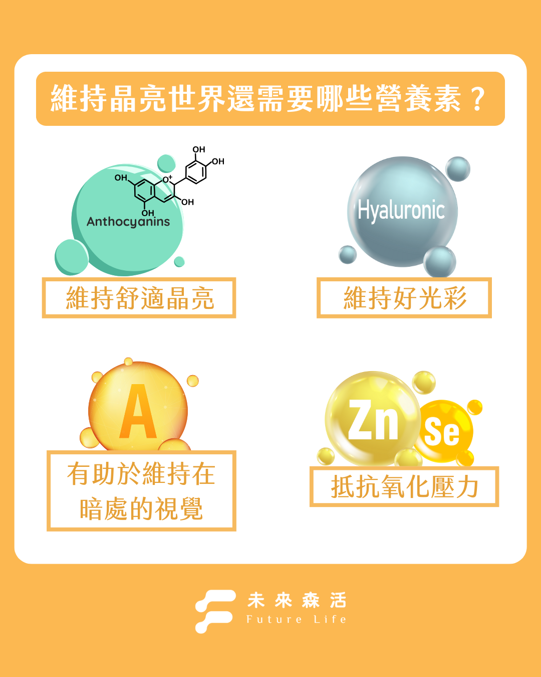 維持晶亮世界還需要這些營養素