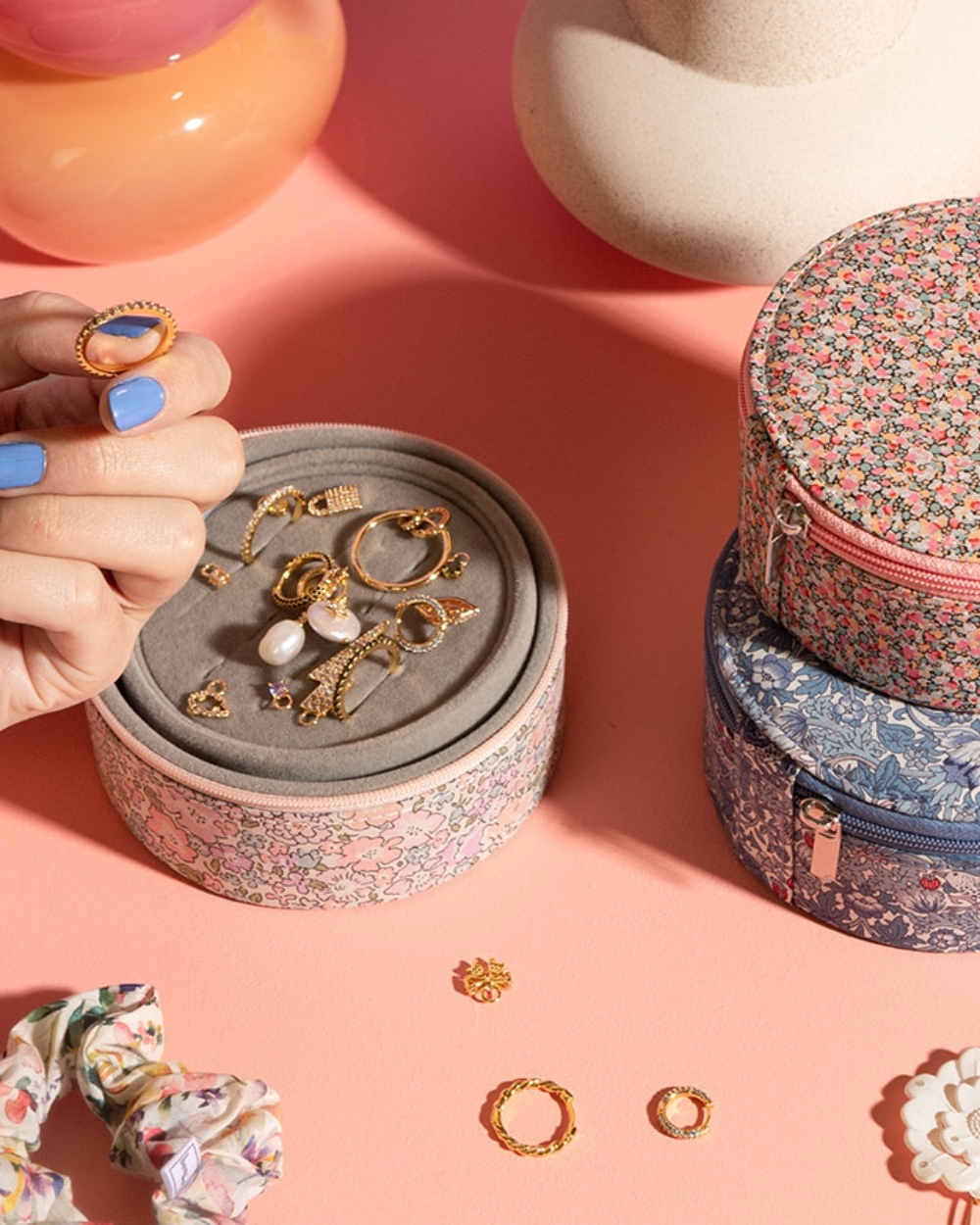 Jewelry Box Round Mw Liberty Capel Green｜Bon Dep