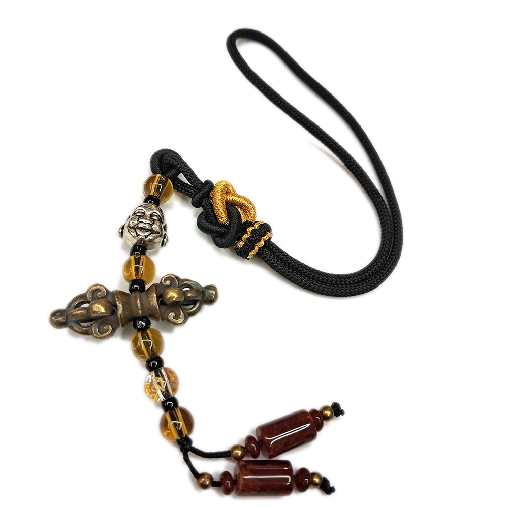 彌勒佛&金剛杵{銅}法寶掛飾【十方】154977