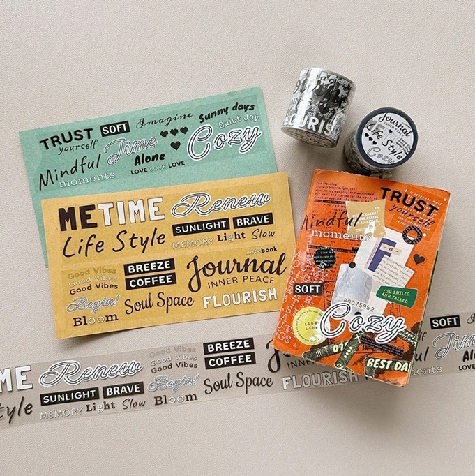 小行星B610．給自己的時光01 4cm亮面PET膠帶 <整捲/分裝>