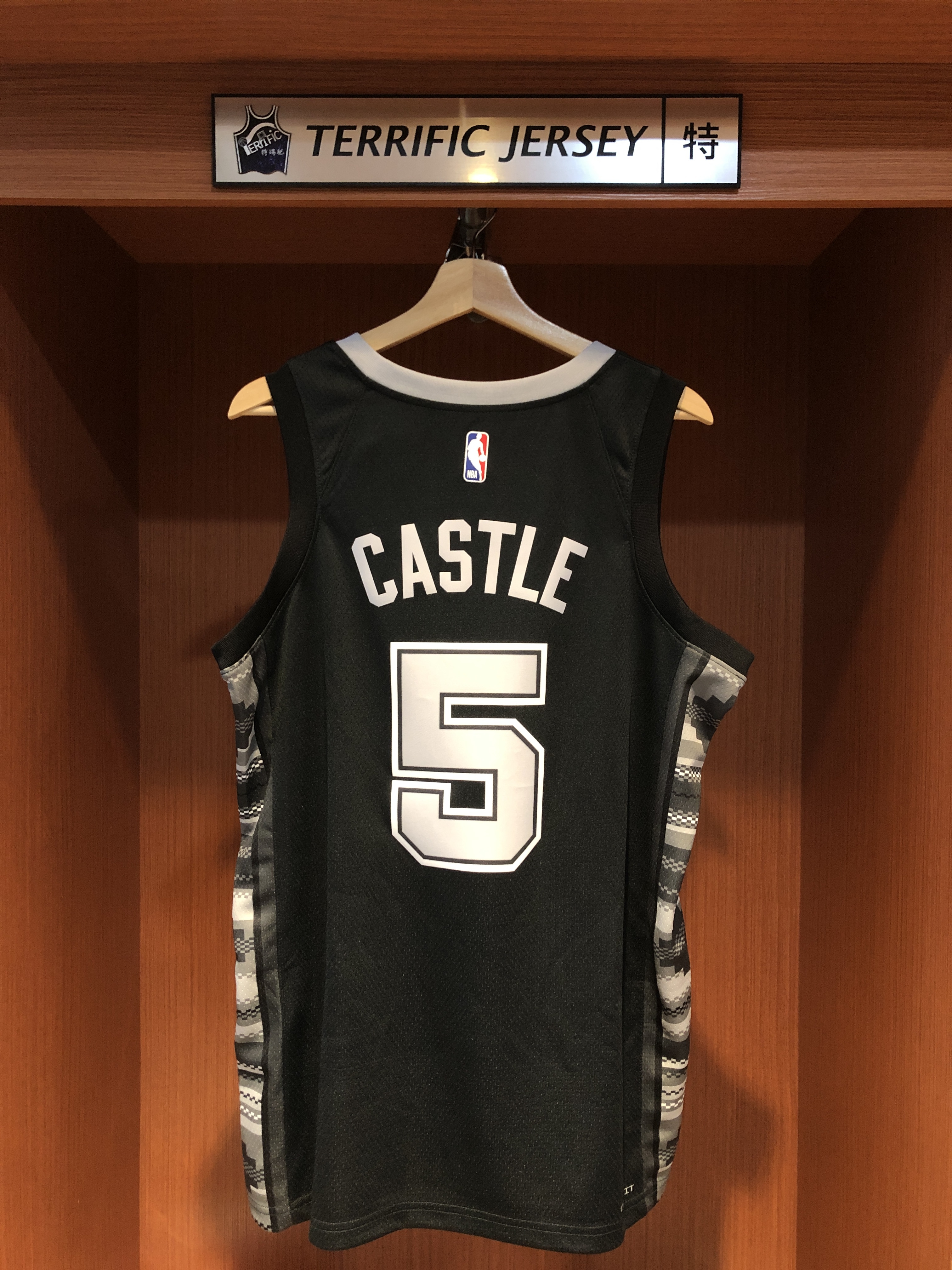 NBA球衣 Stephon Castle 聖安東尼奧馬刺黑圖騰 新人年 Statement Jordan Swingman 球迷版 熱轉印 全新