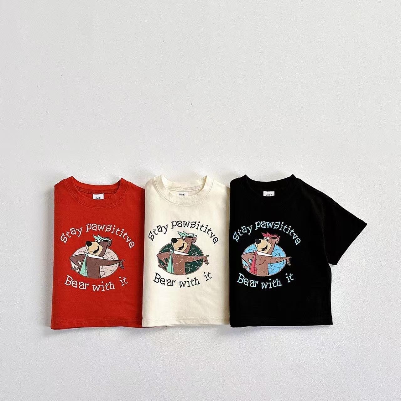 純棉卡通小熊上衣