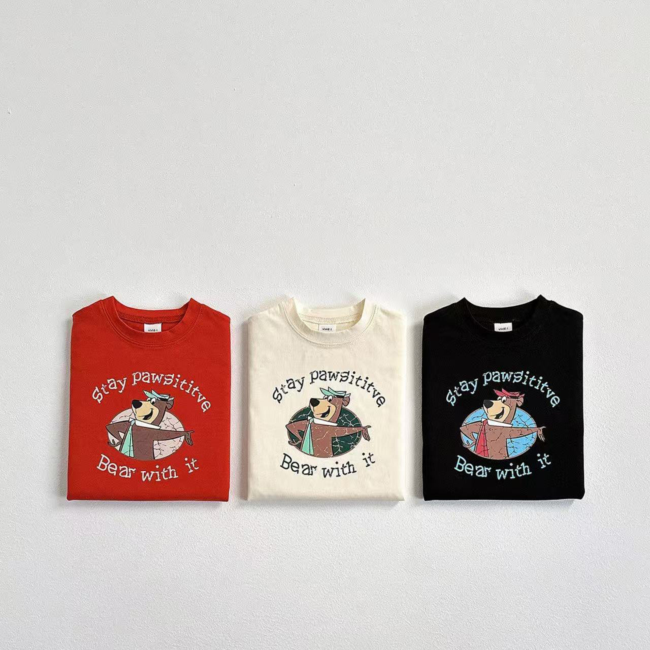 純棉卡通小熊上衣