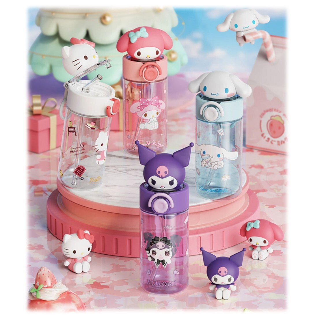 Hello Kitty Sanrio |3D便攜式吸管水樽(500ml)