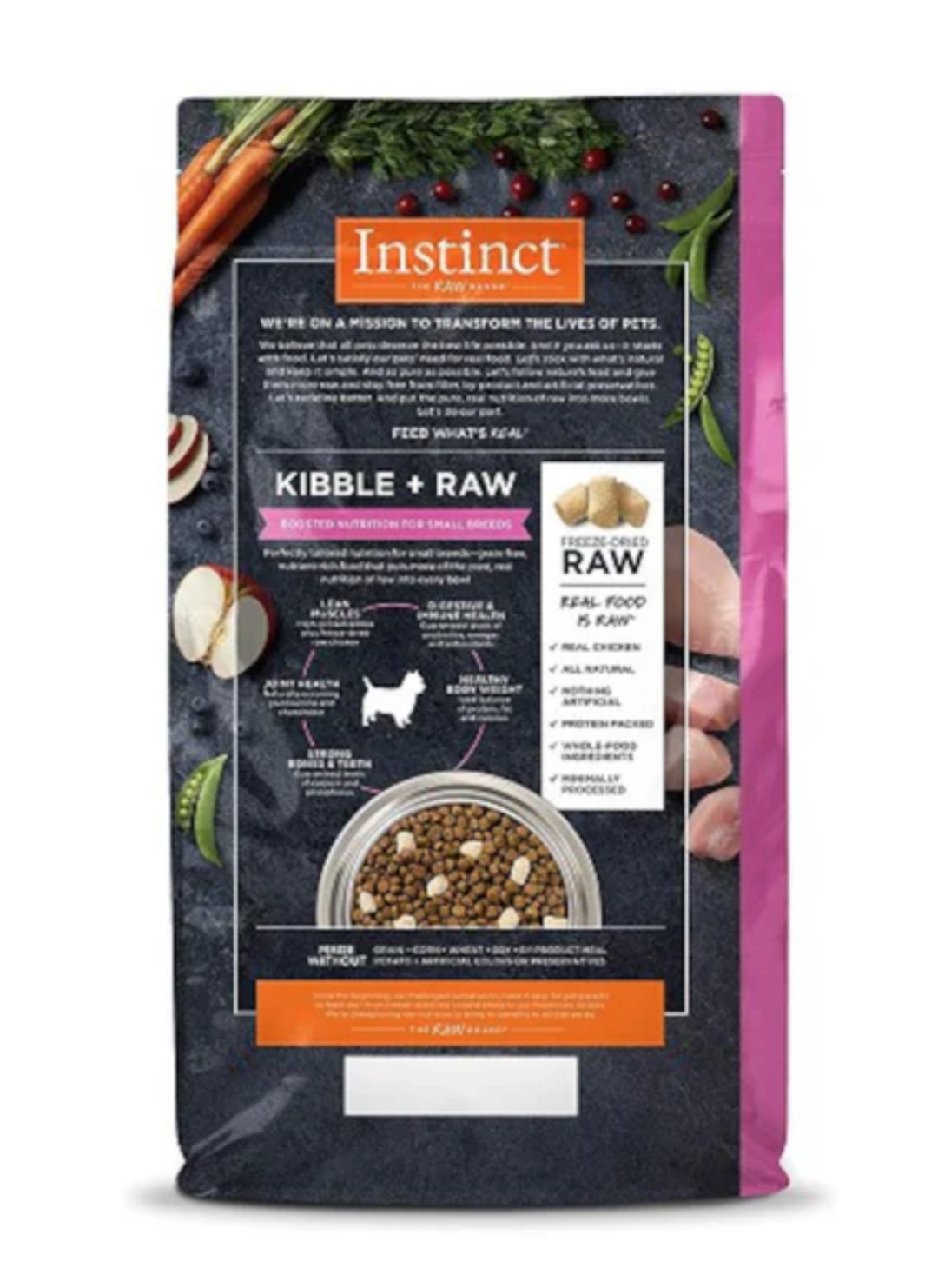 Instinct｜小型犬用 - 雞肉 | Raw Boost 生肉配方無穀物狗糧 4lb