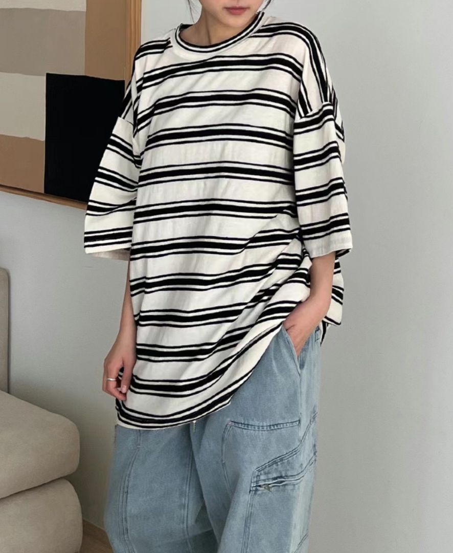 橫間短袖Tee T5716