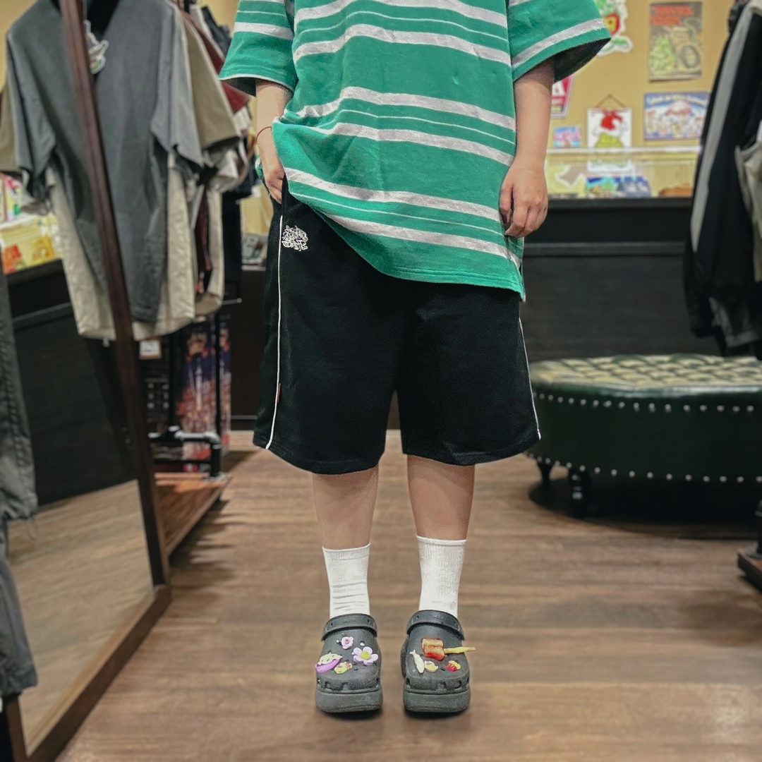 花體字刺繡棉六分褲