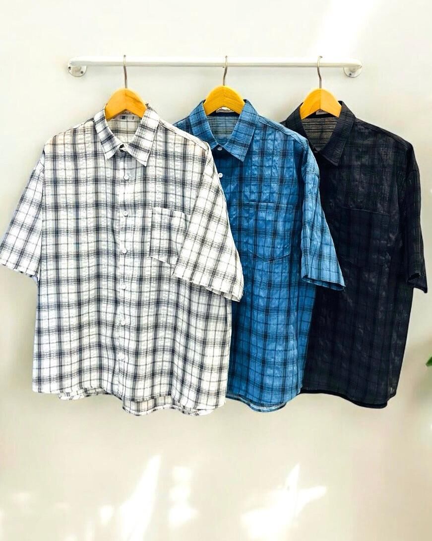 格仔短袖恤衫 S2321