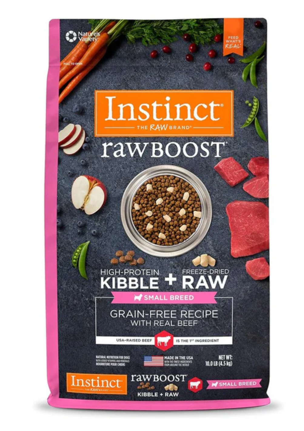 Instinct｜小型犬用 - 牛肉 | Raw Boost 生肉配方無穀物狗糧 3.5lb