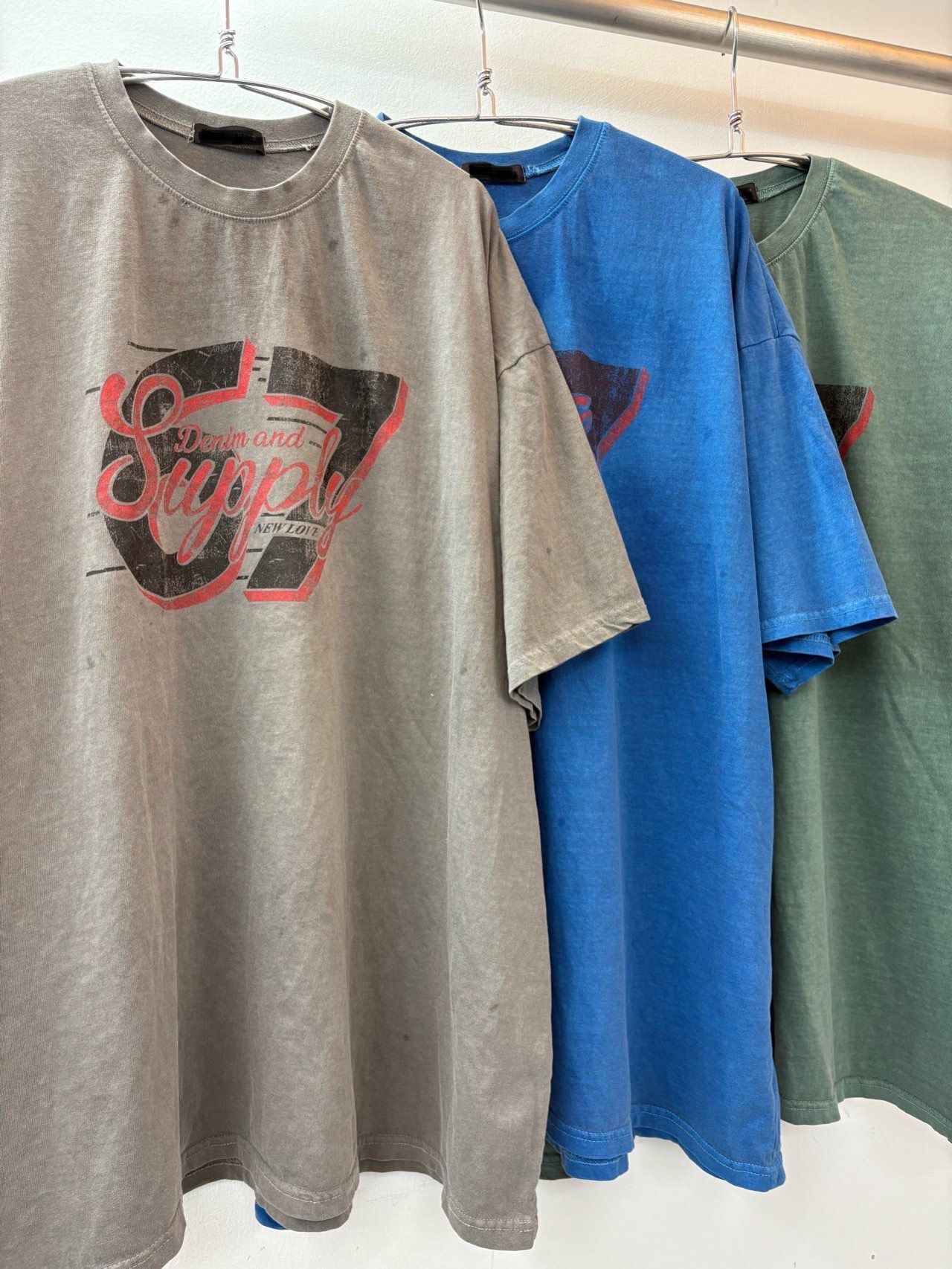 OverSize洗水英文字圖案短袖Tee T5722