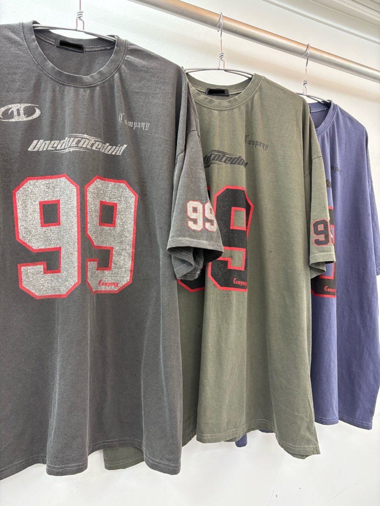 OverSize洗水英文字圖案短袖Tee T5720