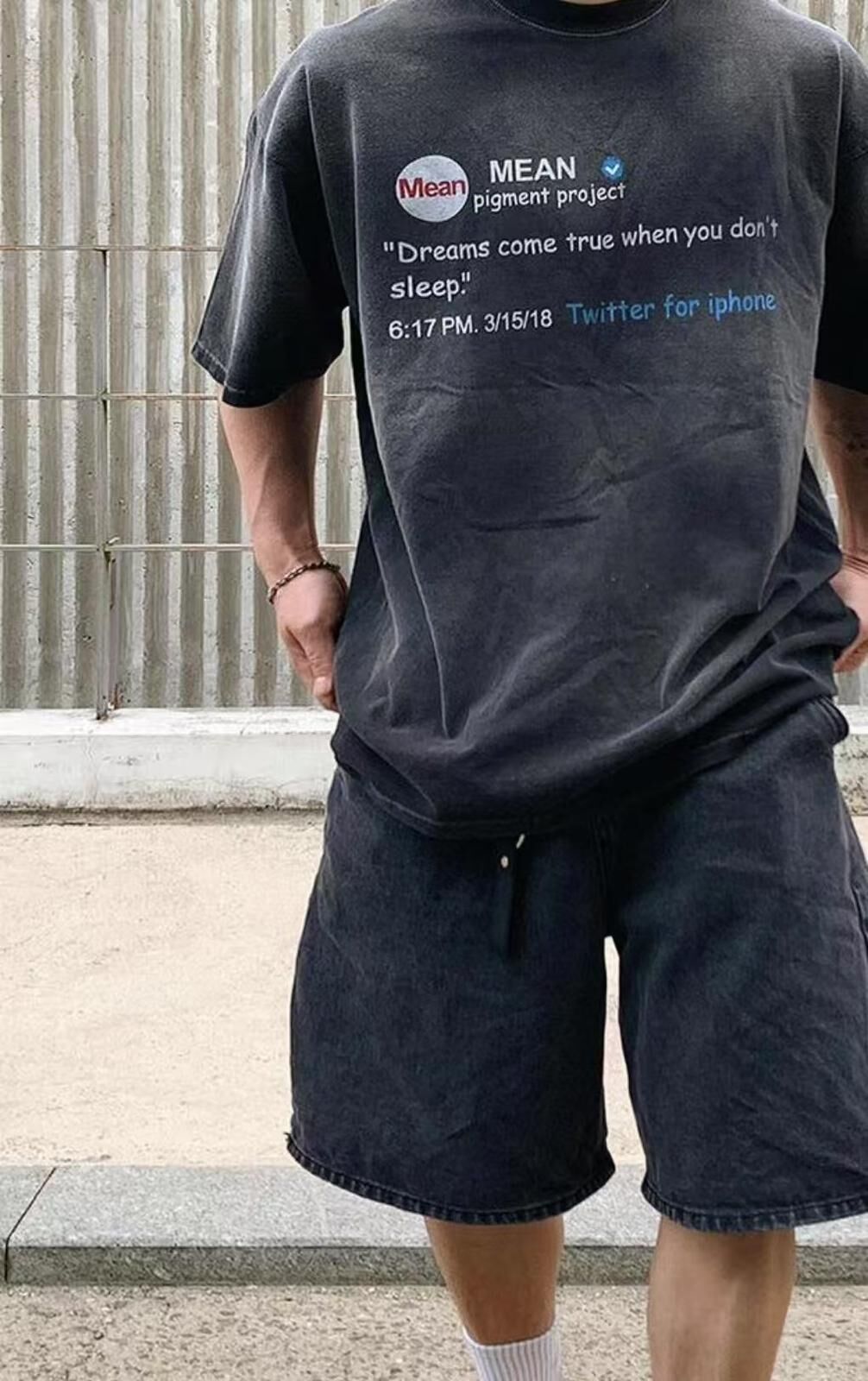 洗水英文字圖案短袖Tee T5726