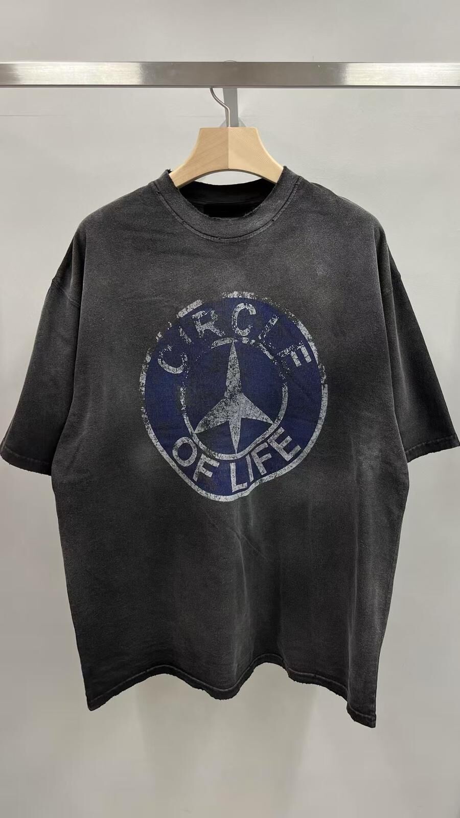 洗水英文字圖案短袖Tee T5729