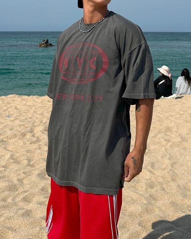 英文字短袖Tee manhattans-006T