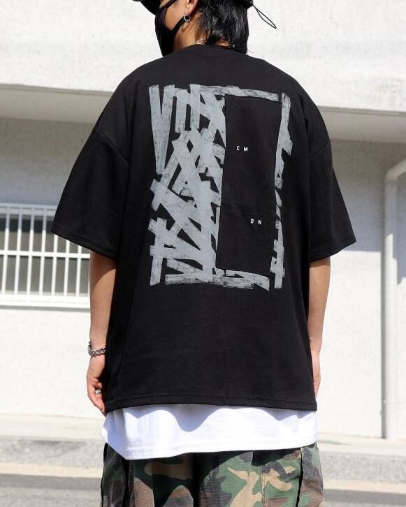 英文字圖案短袖Tee T5703