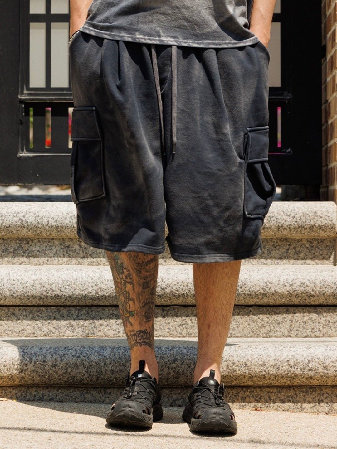 仿污工裝短褲 FARMERS-076P