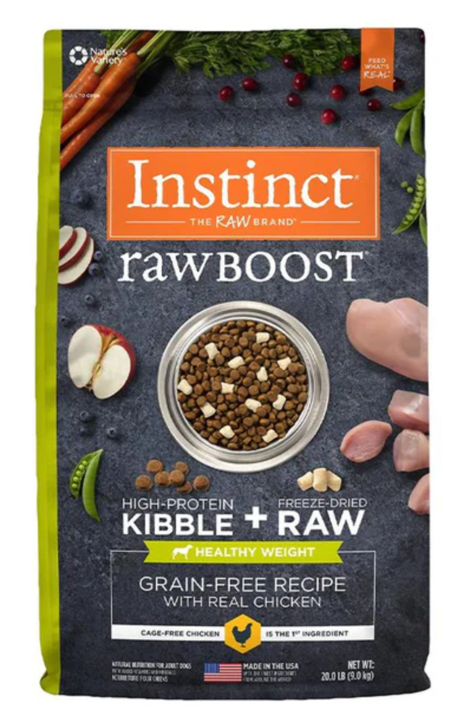 Instinct｜體重管理 - 雞肉 | Raw Boost 生肉配方無穀物狗糧 20lb