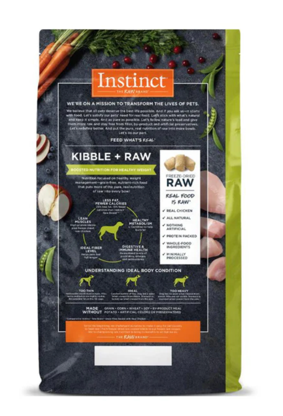 Instinct｜體重管理 - 雞肉 | Raw Boost 生肉配方無穀物狗糧 20lb