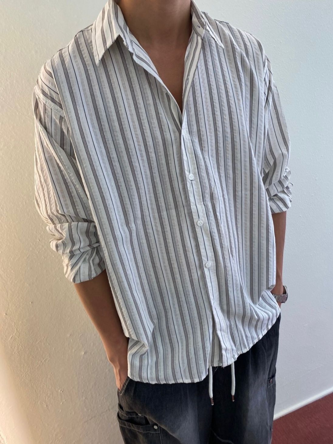 直間長袖恤衫 And More-038S