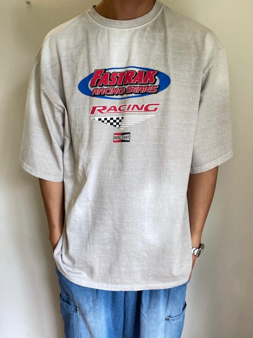 洗水紮染英文字圖案短袖Tee And More-028T