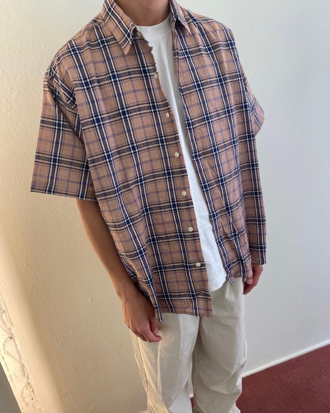 格仔短袖恤衫 And More-037S