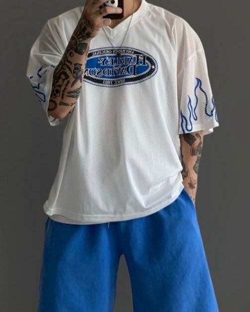 V領英文字數字短袖Tee T5564