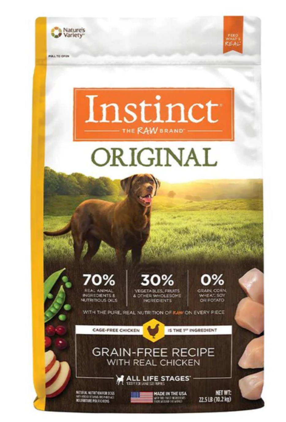 Instinct ｜雞肉 | Original 無穀物狗乾糧配方(全犬) 22.5lb