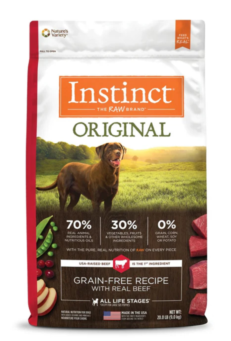 Instinct｜牛肉 | original 無穀物狗乾糧配方(全犬) 20lb