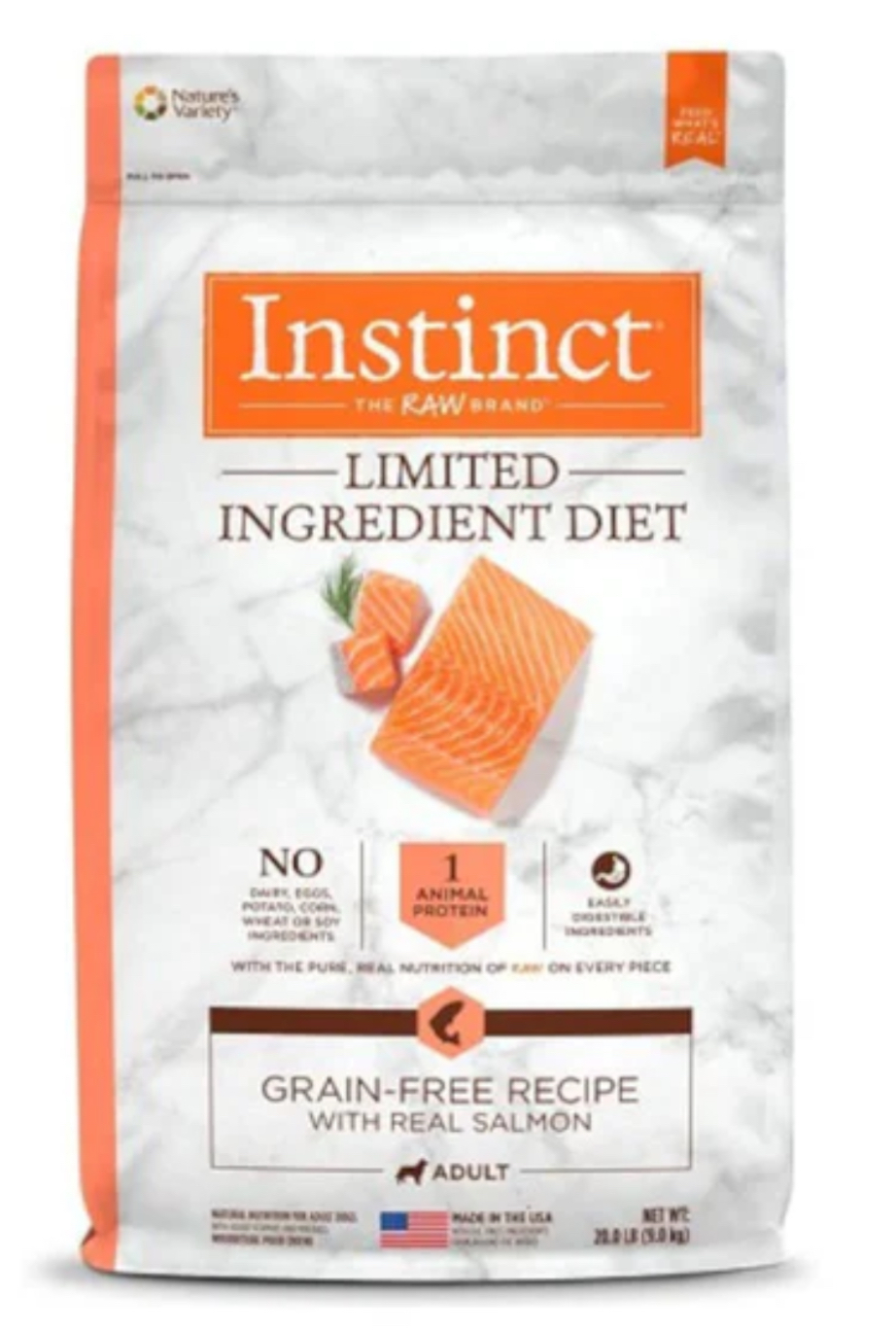 Instinct ｜三文魚 |  Limited Ingredient Diet 單一蛋白配方狗糧 20lb