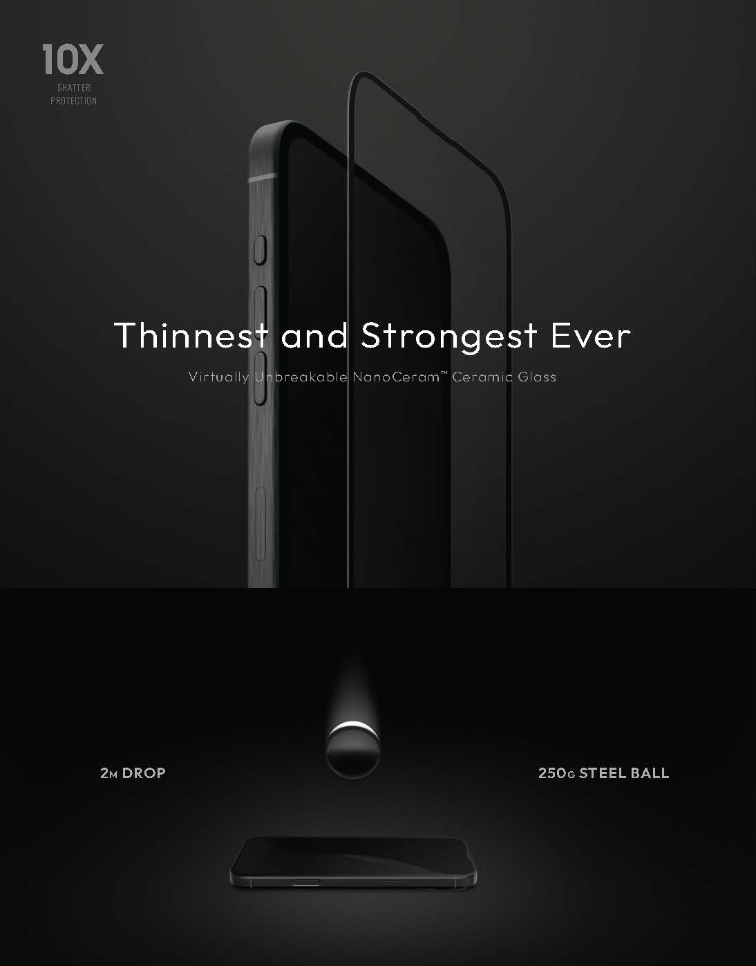 UNIQ-OPTIX Xenon NoanoCream iPhone 16 陶瓷黑邊 9H 抗破碎耐防刮防指紋玻璃螢幕保護貼