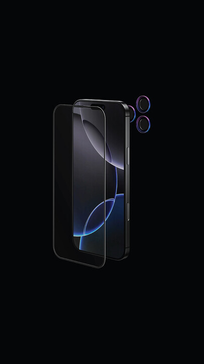 UNIQ-OPTIX Xenon NoanoCream iPhone 16 陶瓷黑邊 9H 抗破碎耐防刮防指紋玻璃螢幕保護貼