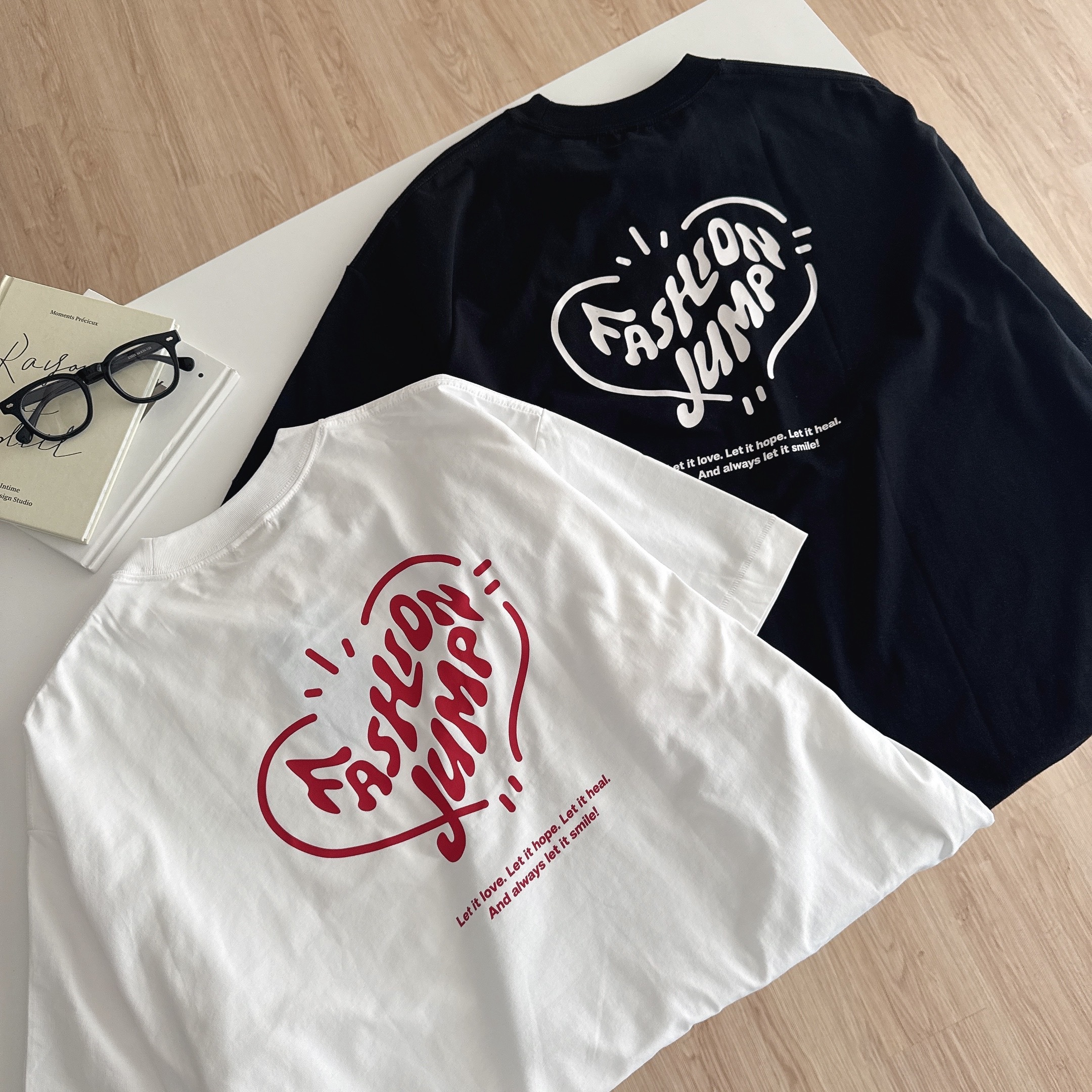 （現貨）九週年限定！FASHIONJUMP Image Heavy Tee / Graffiti Heart 簍空愛心 短Tee