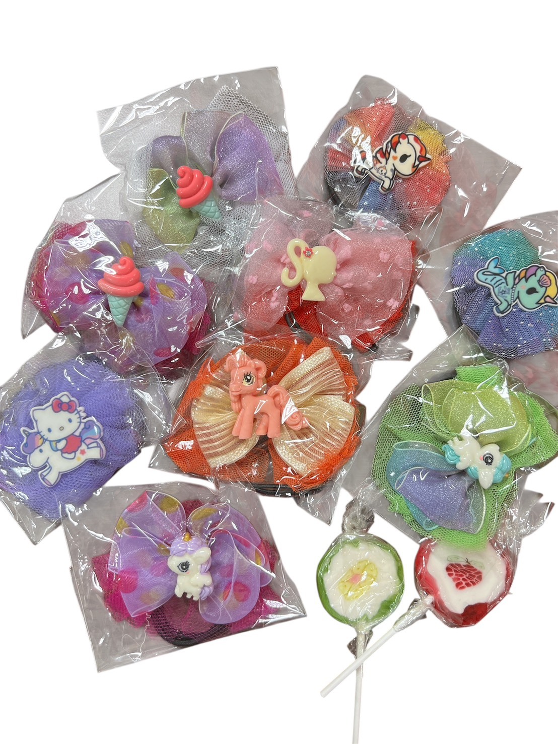 高雄分會*5入小公主風手作髮飾(綁髮/髮圈)