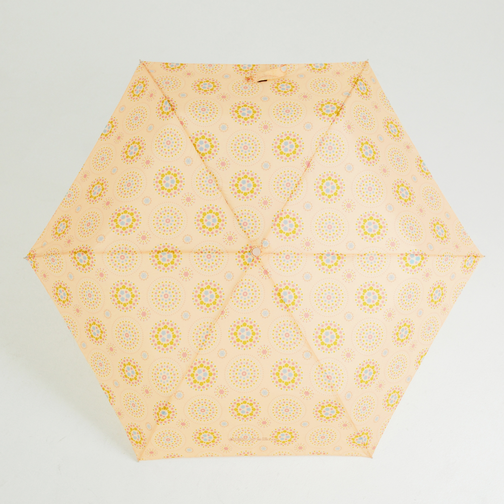 Titanium Light Folding Auto Umbrella/inblooom x OMBRA/Begonia Glass Pattern/Deep Blue