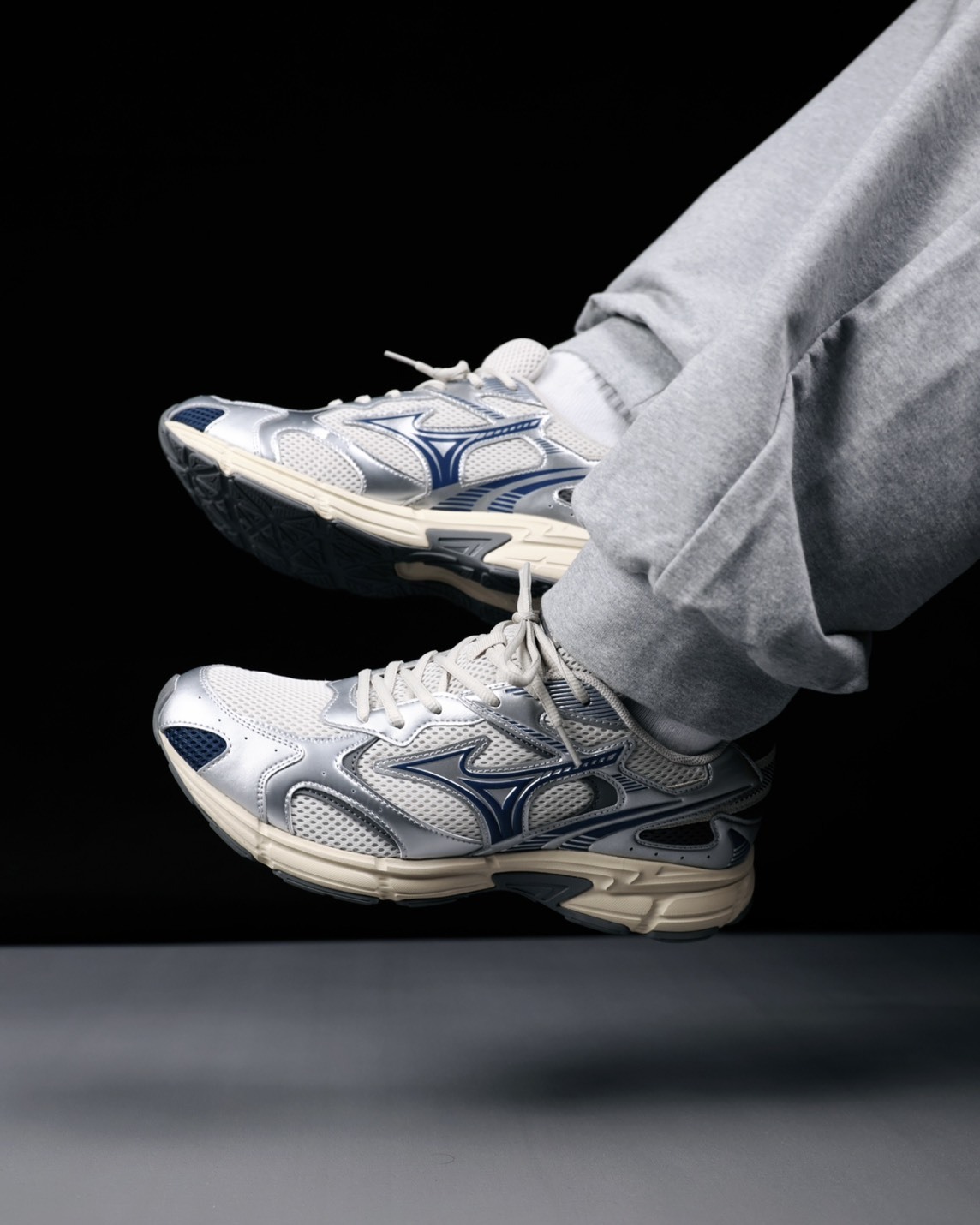 #預購 MIZUNO CYCLONE SPEED 2K 復古慢跑鞋 D1GH222913 銀藍奶油底