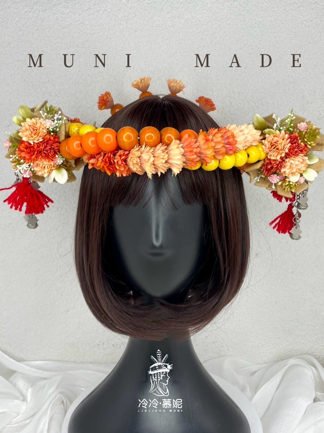 M-No.8幼童款木珠花環52cm