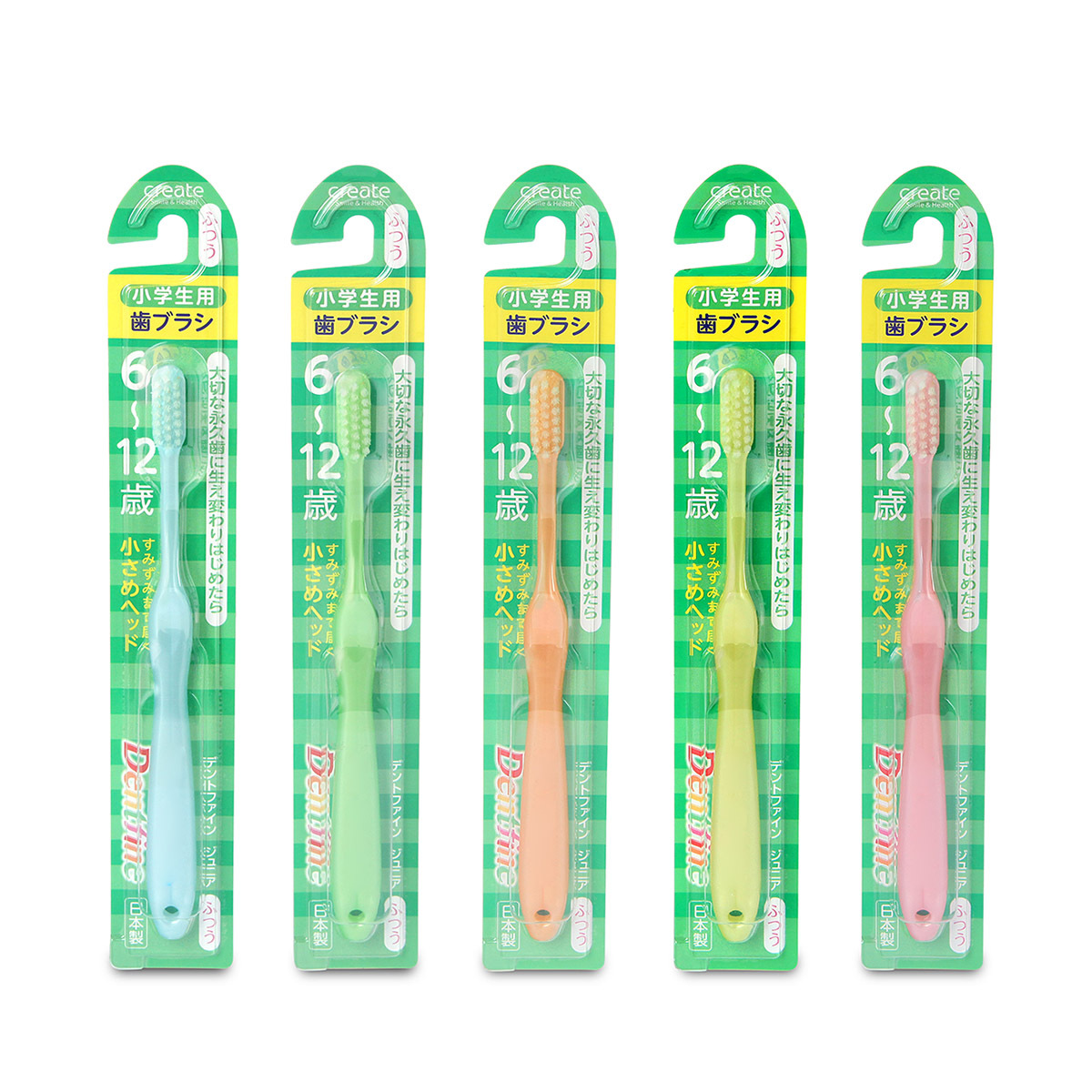 日本 Create Dental Junior 兒童牙刷 (6至12歲) (中毛) -0608