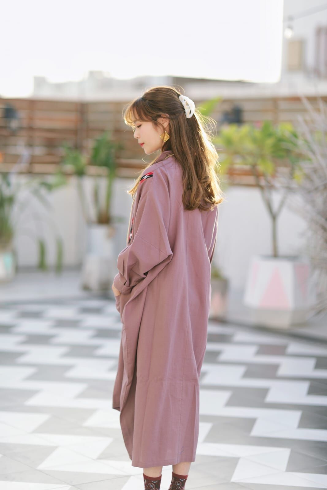 Amina 連身裙- IAC-2163 ( 海軍藍 / 紫色 )