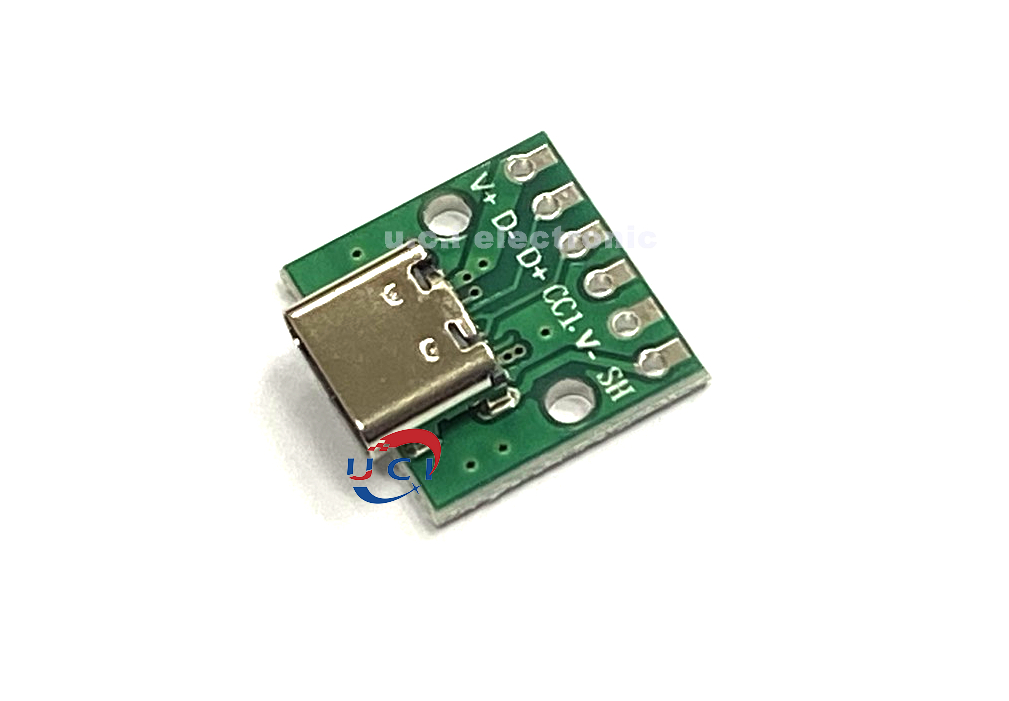 【UCI電子】(5-9) TYPE-C母座測試板 6PDIP 2.54間距資料線轉接板 大電流轉接板 5P