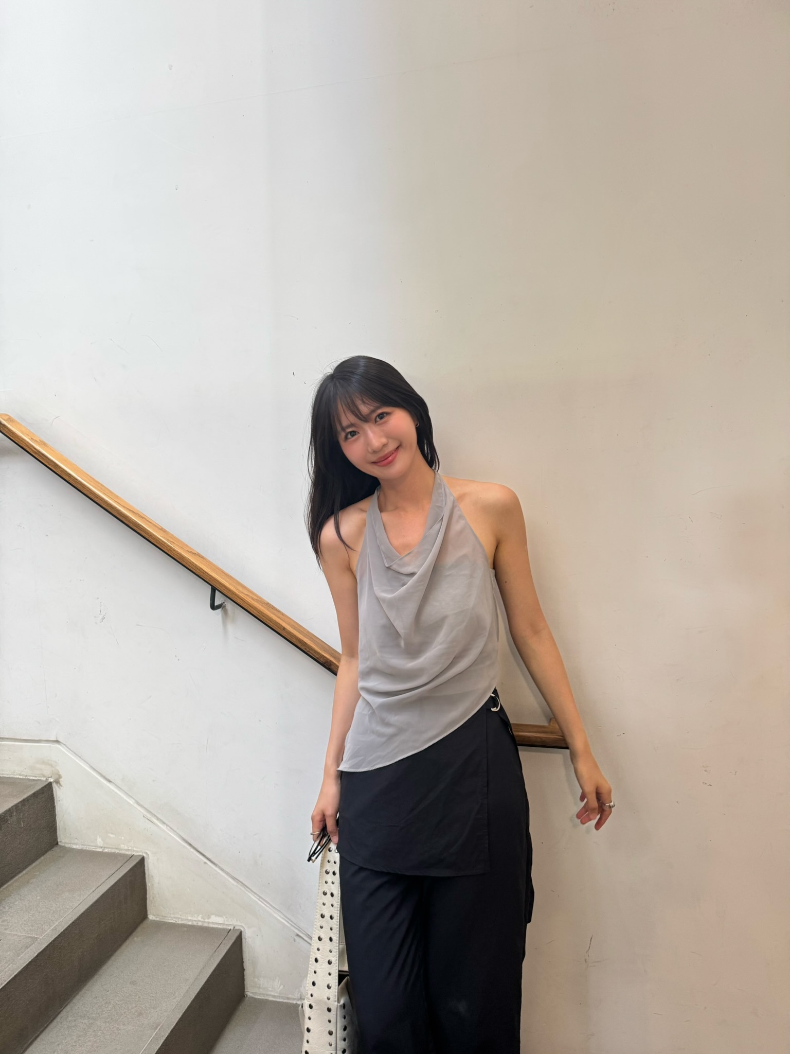 (現貨) 夏日薄風褸料裙褲 P0603 (黑SIZE S)