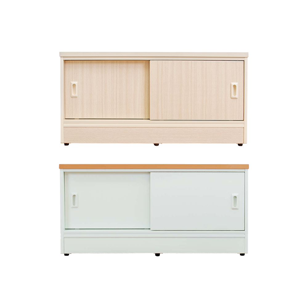 南亞塑鋼-3尺二推/拉門防水塑鋼坐式鞋櫃/座鞋櫃/收納穿鞋椅