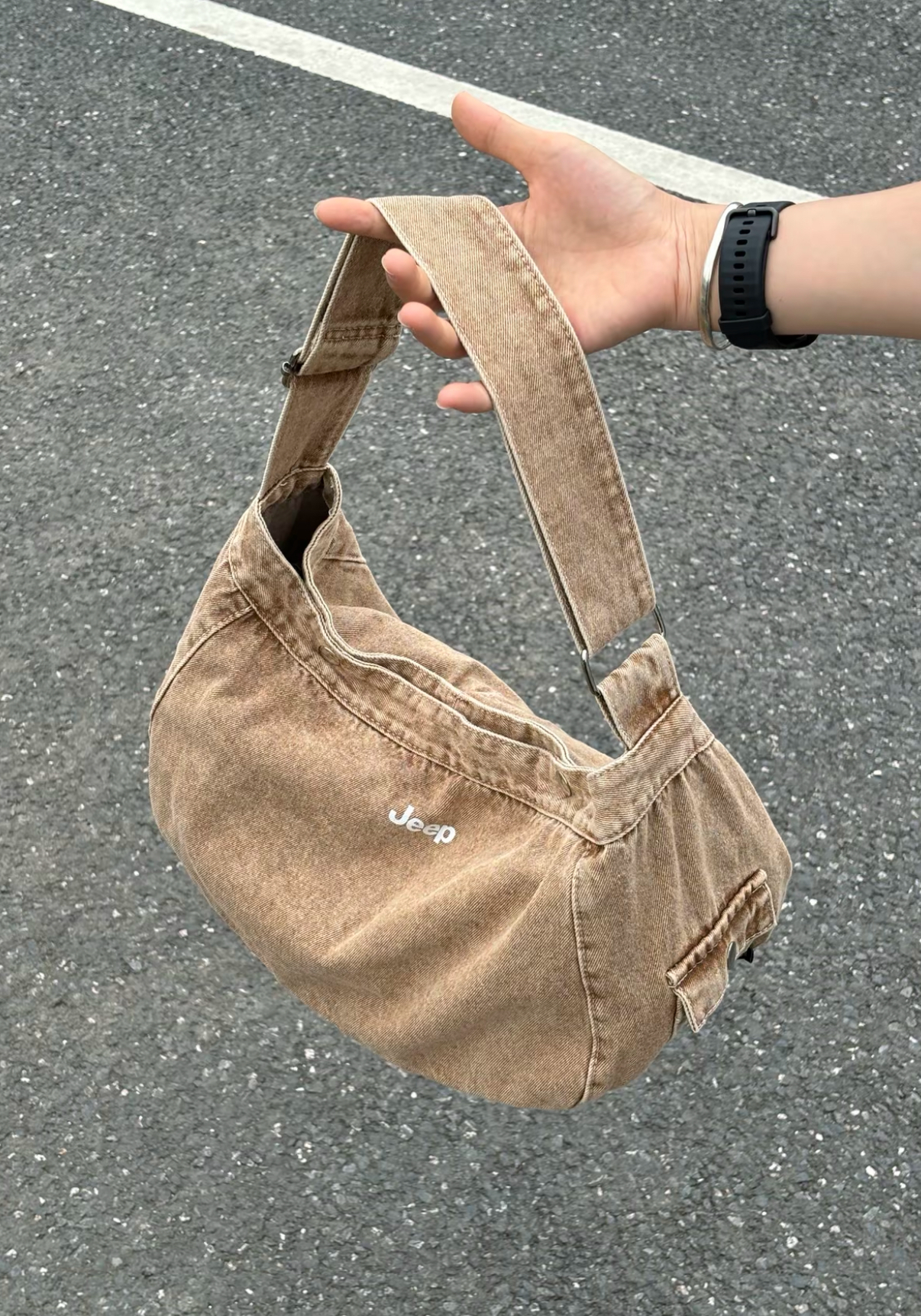 JEEP 水洗作舊牛仔帆布包 斜挎單肩包 牛仔布 托特包 單肩包 4色/預購