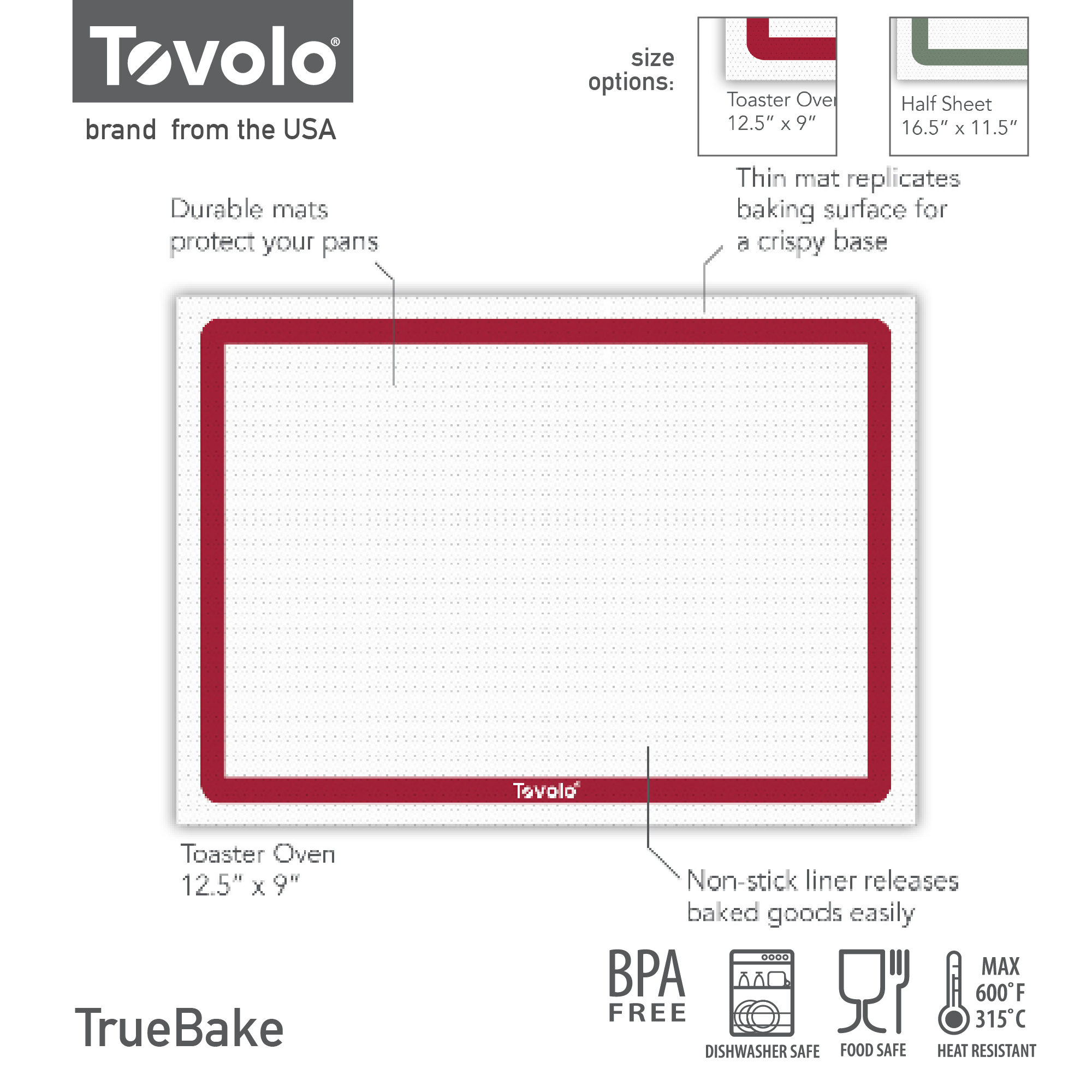 TOVOLO TRUE-BAKE 矽膠烘焙墊