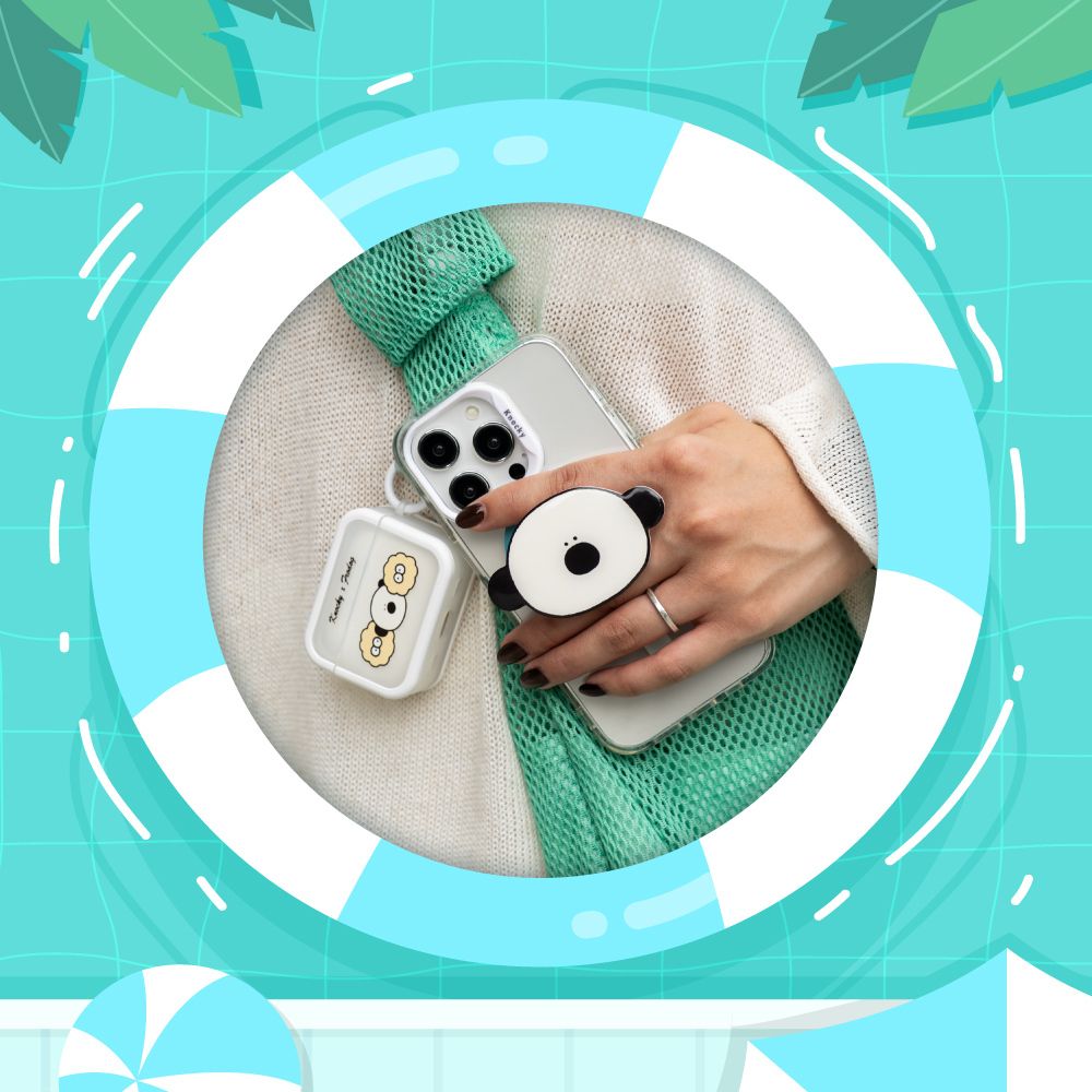 【Knocky x 小圓麵包】『超值2入組合』AirPods保護殼＋手機支架