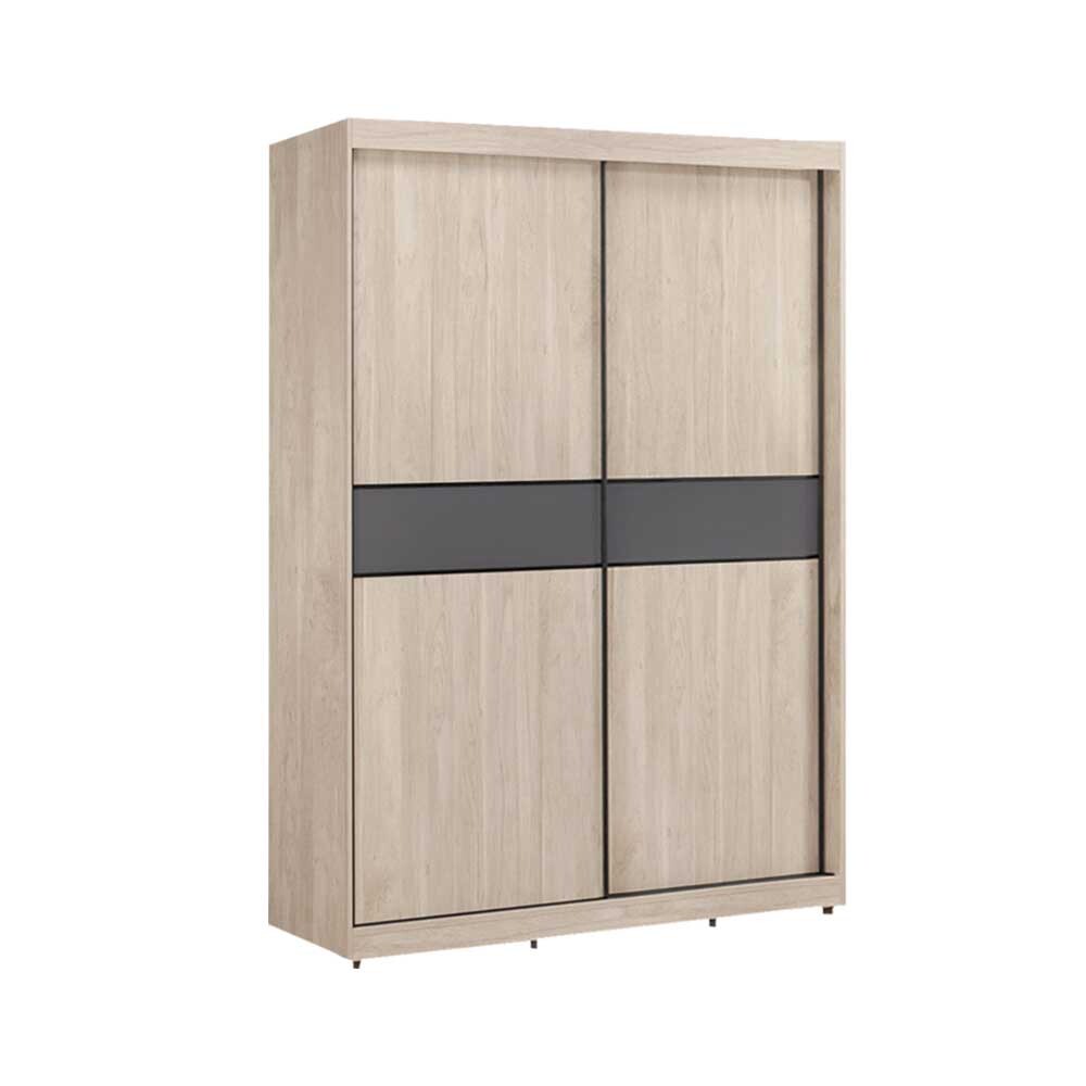 奧拉4尺多功能推門/拉門衣櫃(三吊桿+一抽)