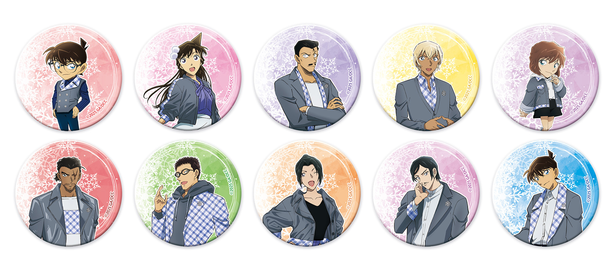 名偵探柯南劇場版M28-7.5cm胸章(10款隨機)