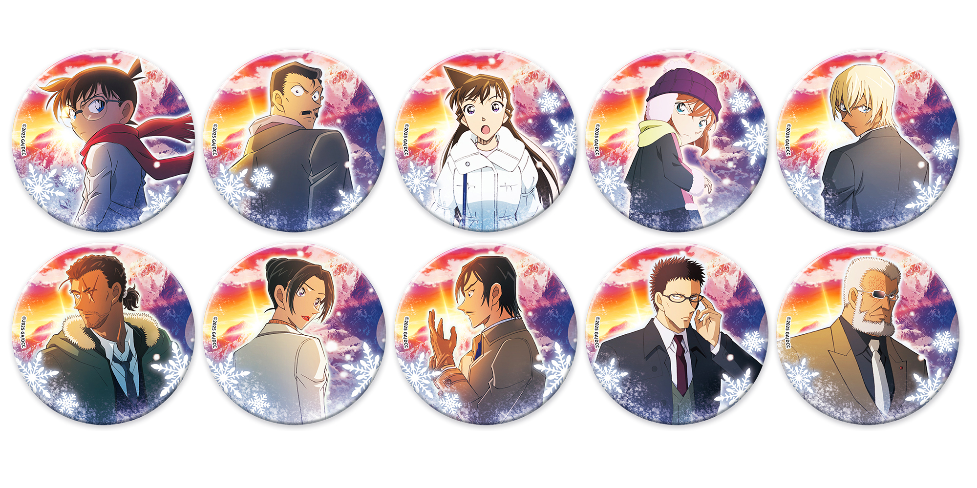 名偵探柯南劇場版M28-5.8cm圓形磁鐵(10款隨機)